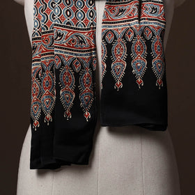 Kutch Bandhani Tie-Dye Ajrakh Block Print Modal Silk Stole 22