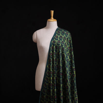 Pomegranate Peel Hand Block Print Modal Silk Fabric 05