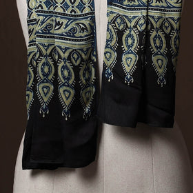 Kutch Bandhani Tie-Dye Ajrakh Block Print Modal Silk Stole 24