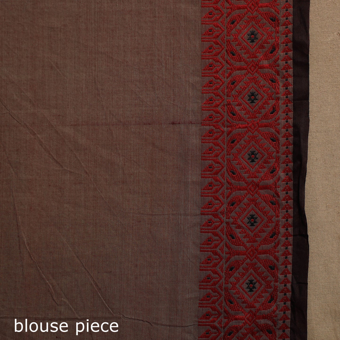 Brown Kandangi Chettinad Cotton Saree with Border