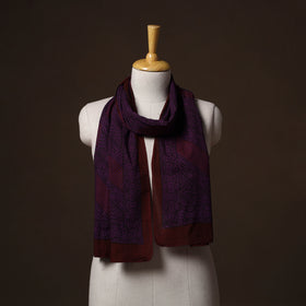 Hand Block Print Natural Dyed Cotton Bagh Stole 59