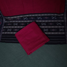 Sambalpuri Ikat Cotton 3pc Unstitched Dress Material Suit Set 23