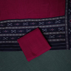 Sambalpuri Ikat Cotton 3pc Unstitched Dress Material Suit Set 24