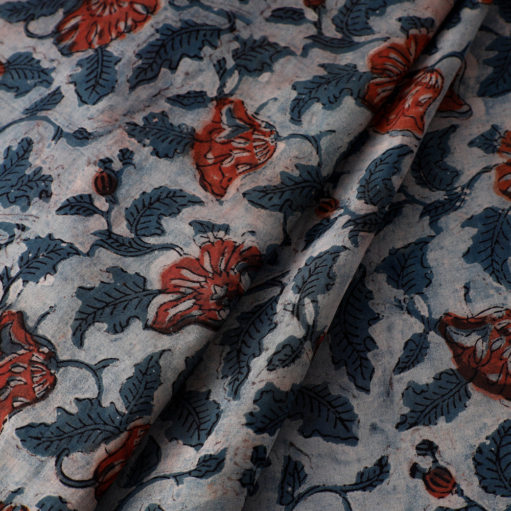 Block Printed Cotton Vanaspati Bagru Fabric 05