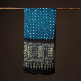 Kutch Bandhani Tie-Dye Ajrakh Block Print Modal Silk Stole 24