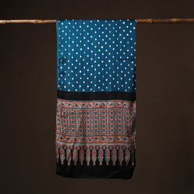 Kutch Bandhani Tie-Dye Ajrakh Block Print Modal Silk Stole 22