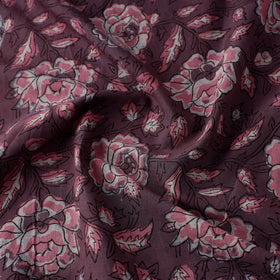  Purple Block Printed Cotton Jahota Fabric