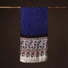 Kutch Bandhani Tie-Dye Ajrakh Block Print Modal Silk Stole 18