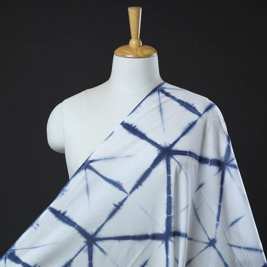 Blue - Shibori Tie-Dye Cotton Fabric 01