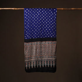Kutch Bandhani Tie-Dye Ajrakh Block Print Modal Silk Stole 13