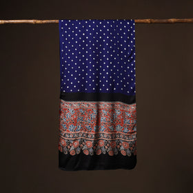 Kutch Bandhani Tie-Dye Ajrakh Block Print Modal Silk Stole 11