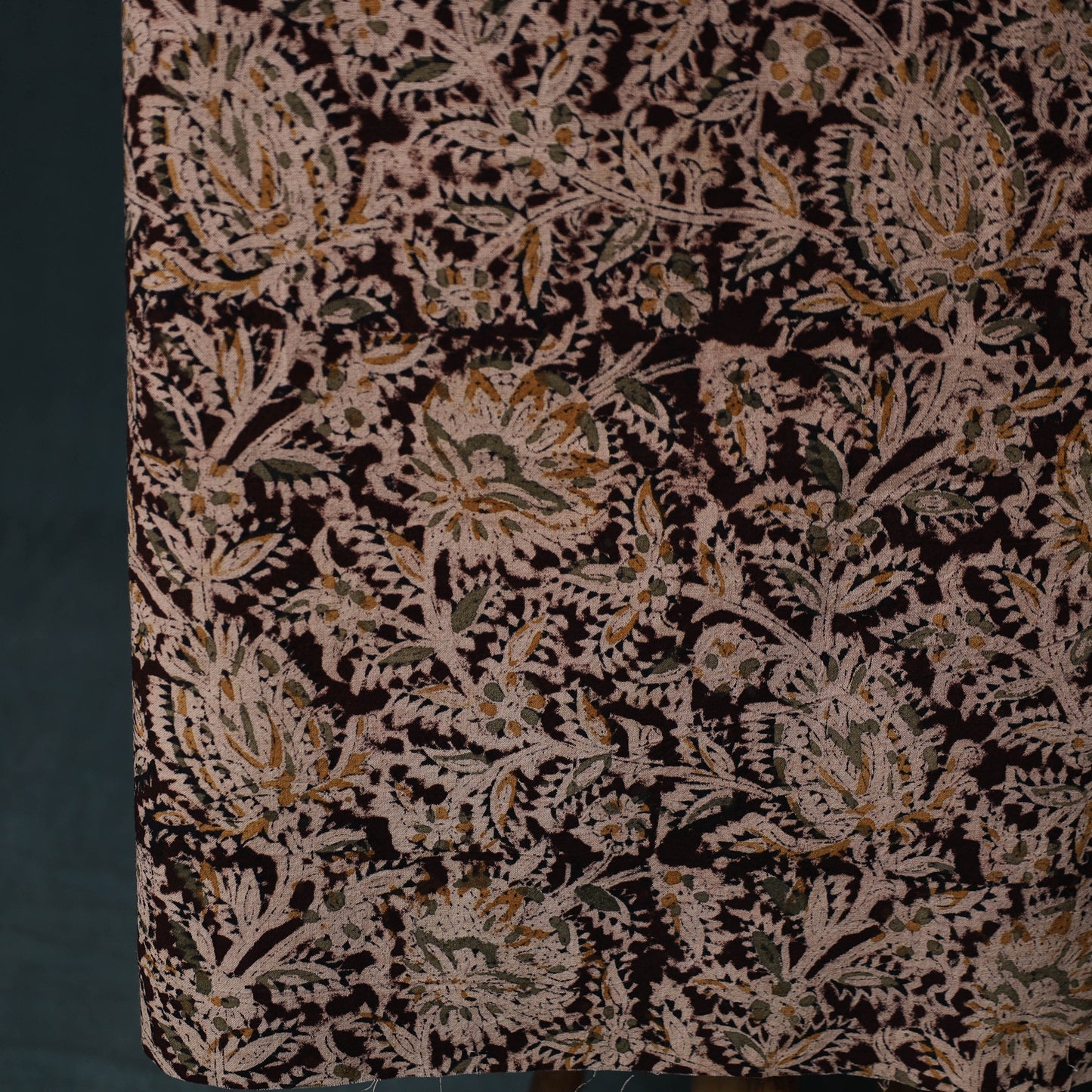 Pedana Hand Block Print Natural Dyed Cotton Kalamkari 2pc Unstitched Dress Material Kurta Set 01
