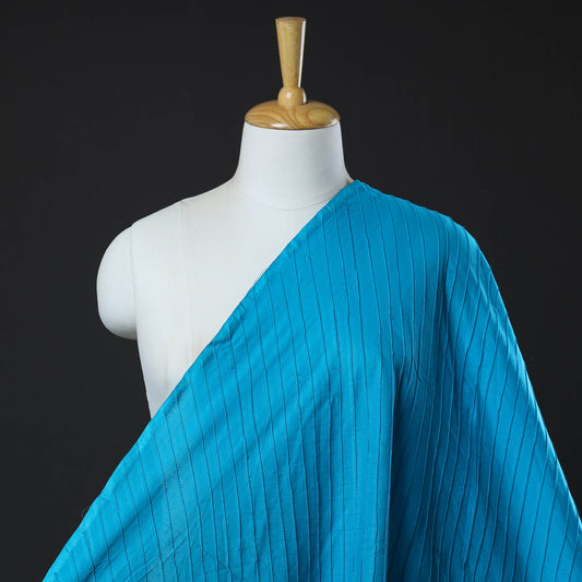 Sky Blue - Pintuck Plain Cotton Fabric 11