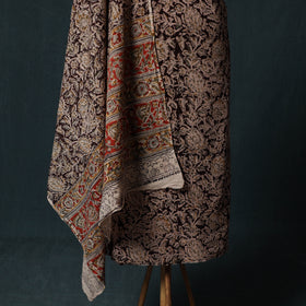 Pedana Hand Block Print Natural Dyed Cotton Kalamkari 2pc Unstitched Dress Material Kurta Set 02