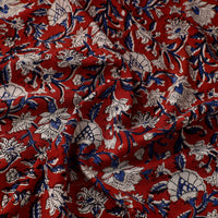 Block Printed Cotton Kalamkari Bagru Fabric 17