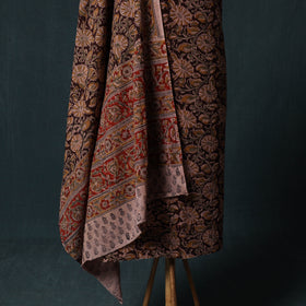 Pedana Hand Block Print Natural Dyed Cotton Kalamkari 2pc Unstitched Dress Material Kurta Set 03