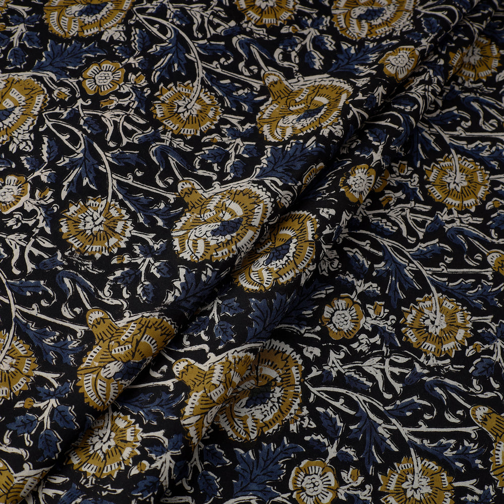 Block Printed Cotton Kalamkari Bagru Fabric 19