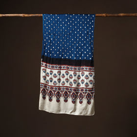 Kutch Bandhani Tie-Dye Ajrakh Block Print Modal Silk Stole 02