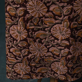 Pedana Hand Block Print Natural Dyed Cotton Kalamkari 2pc Unstitched Dress Material Kurta Set 03
