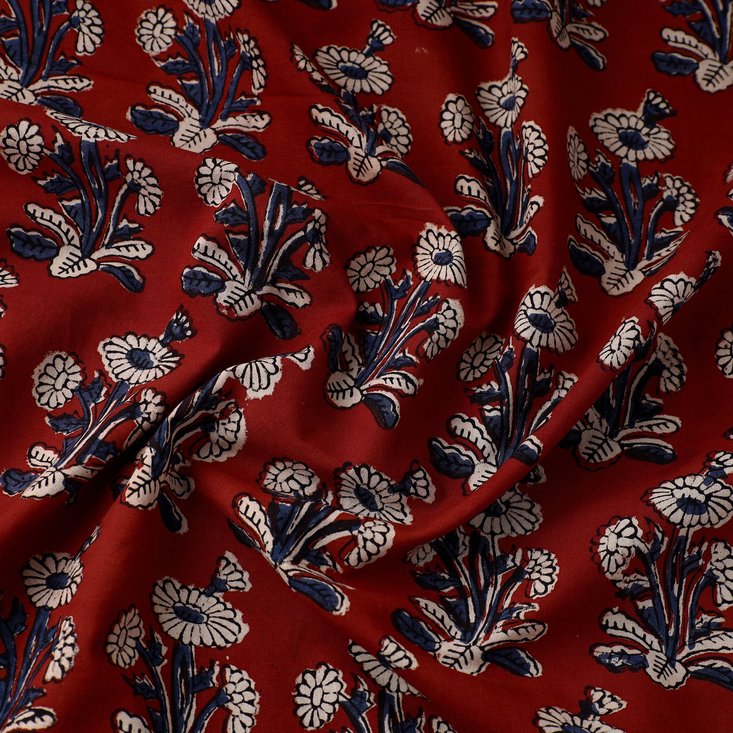 Block Printed Cotton Kalamkari Bagru Fabric 20