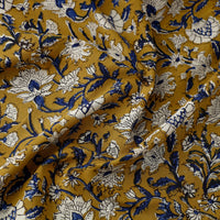 Block Printed Cotton Kalamkari Bagru Fabric 21