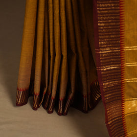 Brown Kandangi Chettinad Cotton Saree with Border