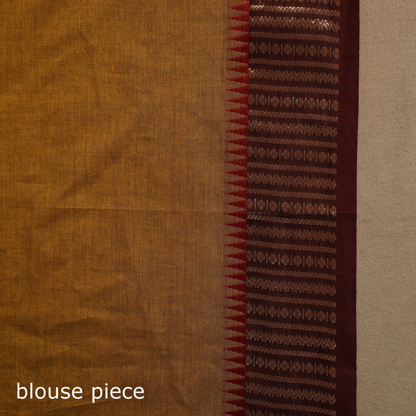 Brown Kandangi Chettinad Cotton Saree with Border