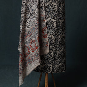 Pedana Hand Block Print Natural Dyed Cotton Kalamkari 2pc Unstitched Dress Material Kurta Set 05