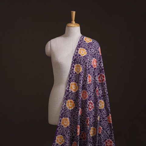 Purple - Hand Batik Indonesian Style Print Cotton Fabric 02