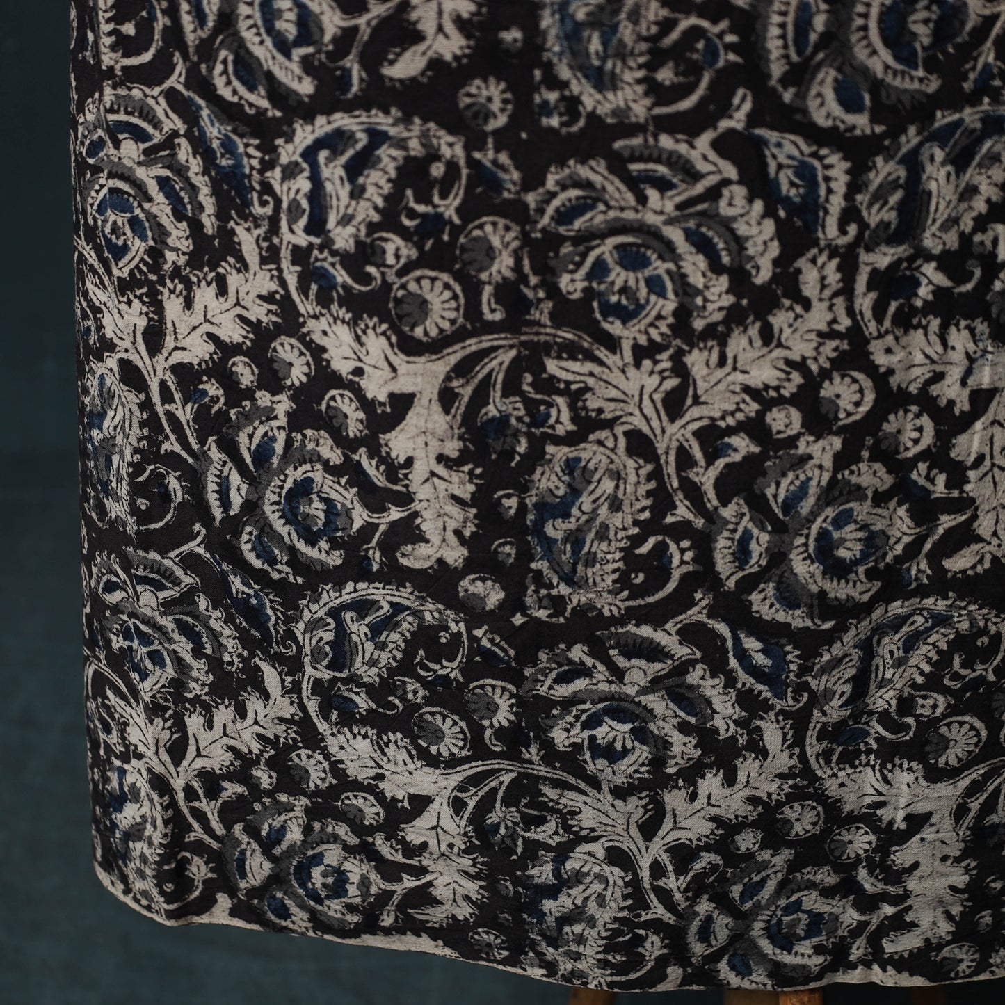Pedana Hand Block Print Natural Dyed Cotton Kalamkari 2pc Unstitched Dress Material Kurta Set 05