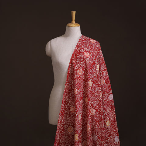 Red - Hand Batik Indonesian Style Print Cotton Fabric 27
