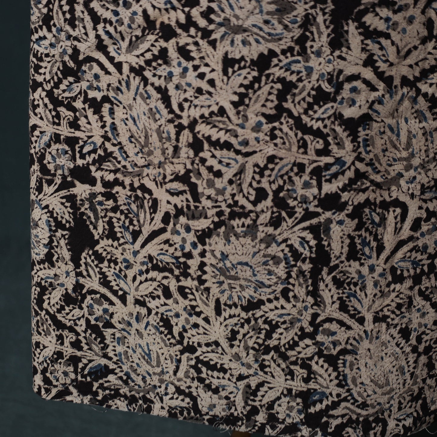 Pedana Hand Block Print Natural Dyed Cotton Kalamkari 2pc Unstitched Dress Material Kurta Set 07