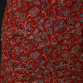 Red - Ajrakh Hand Block Print Cotton Apron with Pocket 02