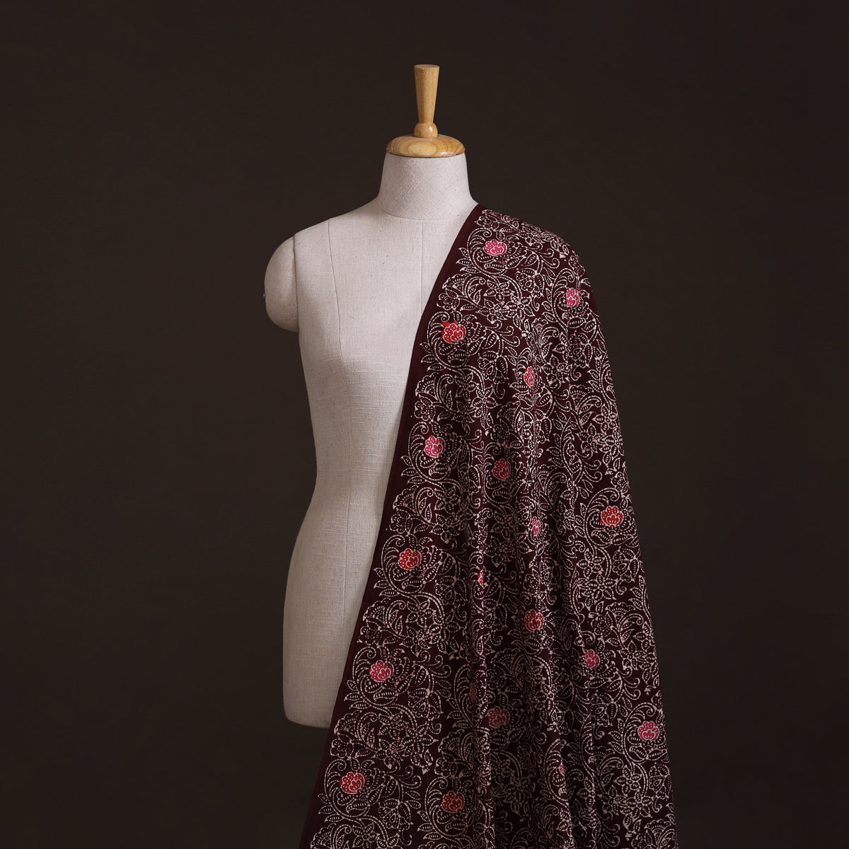 Brown - Hand Batik Indonesian Style Print Cotton Fabric 11