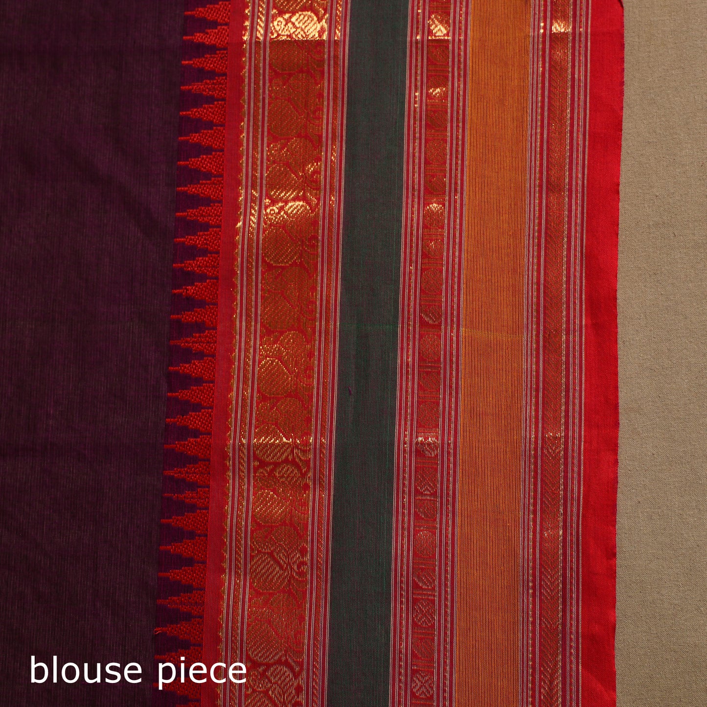Purple Kandangi Chettinad Cotton Saree with Border