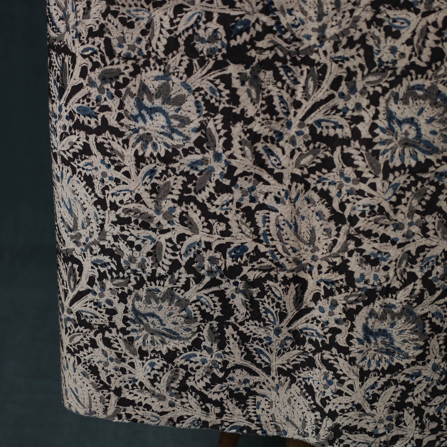 Pedana Hand Block Print Natural Dyed Cotton Kalamkari 2pc Unstitched Dress Material Kurta Set 08