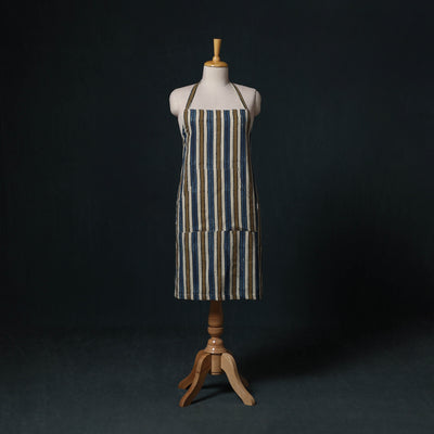 Multicolor - Ajrakh Hand Block Print Cotton Apron with Pocket 01