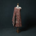 Pedana Hand Block Print Natural Dyed Cotton Kalamkari 2pc Unstitched Dress Material Kurta Set 10