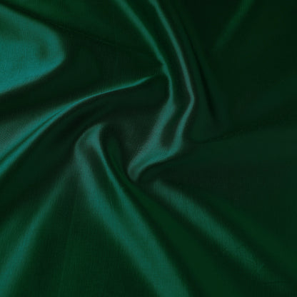 Bright Bottle Green - Pure Mashru Silk Plain Fabric (Width - 44 in) 10