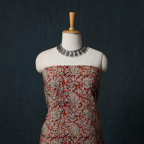 Pedana Hand Block Print Natural Dyed Cotton Kalamkari 2pc Unstitched Dress Material Kurta Set 10