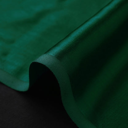 Bright Bottle Green - Pure Mashru Silk Plain Fabric (Width - 44 in) 10