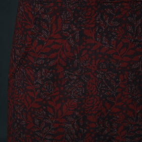 Maroon - Bagh Hand Block Print Cotton Apron with Pocket 04