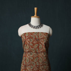 Pedana Hand Block Print Natural Dyed Cotton Kalamkari 2pc Unstitched Dress Material Kurta Set 11
