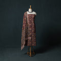 Pedana Hand Block Print Natural Dyed Cotton Kalamkari 2pc Unstitched Dress Material Kurta Set 12