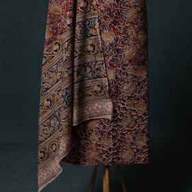 Pedana Hand Block Print Natural Dyed Cotton Kalamkari 2pc Unstitched Dress Material Kurta Set 12