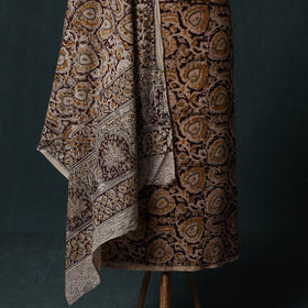 Pedana Hand Block Print Natural Dyed Cotton Kalamkari 2pc Unstitched Dress Material Kurta Set 14