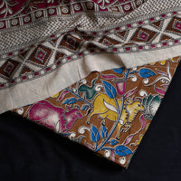 Brown - 2pc Cotton Kalamkari Print Dress Material Set 03