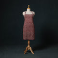 Red - Bagh Hand Block Print Cotton Apron with Pocket 09