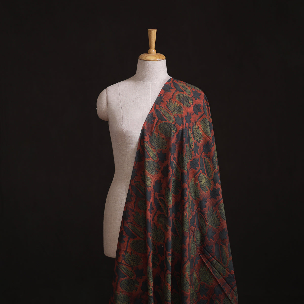Pomegranate Peel Hand Block Print Cotton Fabric 03