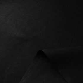  Black Handloom Pure Linen Bhagalpuri Fabric 